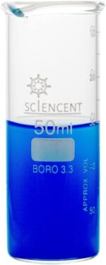 SCIENCENT Glass Beaker 50ml, 100ml, 250ml (Set of 3) - Image 4